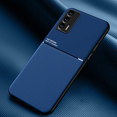 Realme GT 5G用極薄ソフトケース シリコンケース 耐衝撃 全面保護 マグネット式 バンパー Realme ネイビー