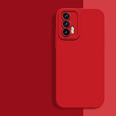 Realme GT 5G用360度 フルカバー極薄ソフトケース シリコンケース 耐衝撃 全面保護 バンパー Realme レッド