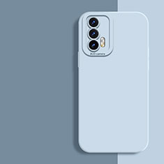 Realme GT 5G用360度 フルカバー極薄ソフトケース シリコンケース 耐衝撃 全面保護 バンパー Realme ライトブルー