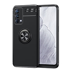 Realme GT Master 5G用極薄ソフトケース シリコンケース 耐衝撃 全面保護 アンド指輪 マグネット式 バンパー SD1 Realme ブラック