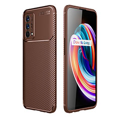 Realme GT Master 5G用シリコンケース ソフトタッチラバー ツイル カバー S01 Realme ブラウン