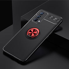 Realme GT Master 5G用極薄ソフトケース シリコンケース 耐衝撃 全面保護 アンド指輪 マグネット式 バンパー SD2 Realme レッド・ブラック