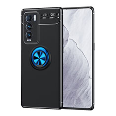 Realme GT Master Explorer 5G用極薄ソフトケース シリコンケース 耐衝撃 全面保護 アンド指輪 マグネット式 バンパー SD2 Realme ネイビー・ブラック