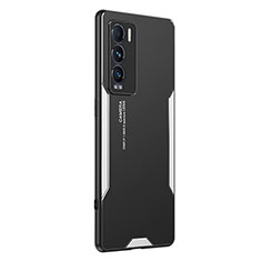 Realme GT Master Explorer 5G用ケース 高級感 手触り良い アルミメタル 製の金属製 兼シリコン カバー PB2 Realme シルバー