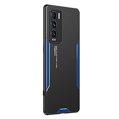 Realme GT Master Explorer 5G用ケース 高級感 手触り良い アルミメタル 製の金属製 兼シリコン カバー PB2 Realme ネイビー