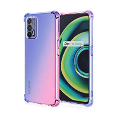 Realme GT Neo 2T 5G用極薄ソフトケース グラデーション 勾配色 クリア透明 Realme ネイビー