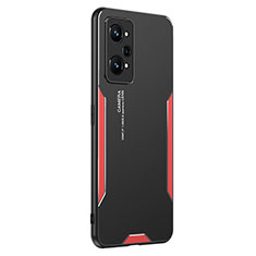 Realme GT Neo 3T 5G用ケース 高級感 手触り良い アルミメタル 製の金属製 兼シリコン カバー PB2 Realme レッド