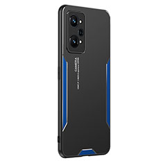 Realme GT Neo 3T 5G用ケース 高級感 手触り良い アルミメタル 製の金属製 兼シリコン カバー PB2 Realme ネイビー