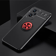 Realme GT Neo 3T 5G用極薄ソフトケース シリコンケース 耐衝撃 全面保護 アンド指輪 マグネット式 バンパー SD1 Realme レッド・ブラック