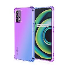 Realme GT Neo 5G用極薄ソフトケース グラデーション 勾配色 クリア透明 Realme ラベンダー