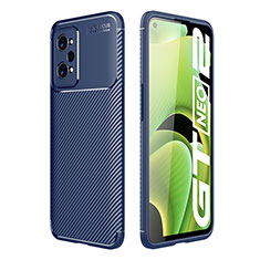 Realme GT Neo2 5G用シリコンケース ソフトタッチラバー ツイル カバー S01 Realme ネイビー