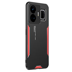 Realme GT Neo5 240W 5G用ケース 高級感 手触り良い アルミメタル 製の金属製 兼シリコン カバー PB2 Realme レッド