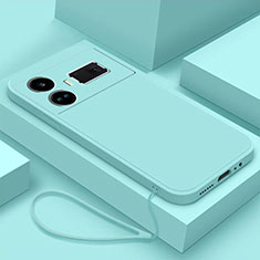 Realme GT Neo6 5G用360度 フルカバー極薄ソフトケース シリコンケース 耐衝撃 全面保護 バンパー YK1 Realme シアン