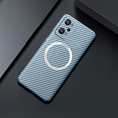 Realme GT2 5G用ハードケース プラスチック 質感もマット ツイル カバー Mag-Safe 磁気 Magnetic Realme ブルー