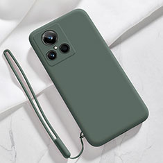 Realme GT2 Master Explorer用360度 フルカバー極薄ソフトケース シリコンケース 耐衝撃 全面保護 バンパー YK1 Realme モスグリー