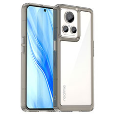 Realme GT2 Master Explorer用ハイブリットバンパーケース クリア透明 プラスチック カバー J01S Realme グレー