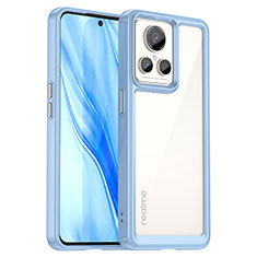 Realme GT2 Master Explorer用ハイブリットバンパーケース クリア透明 プラスチック カバー J01S Realme ネイビー