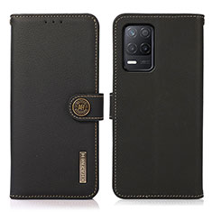 Realme Narzo 30 5G用手帳型 レザーケース スタンド カバー B02H Realme ブラック