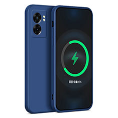 Realme Narzo 50 5G用360度 フルカバー極薄ソフトケース シリコンケース 耐衝撃 全面保護 バンパー Realme ネイビー