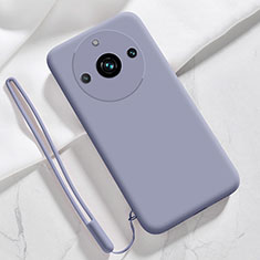 Realme Narzo 60 5G用360度 フルカバー極薄ソフトケース シリコンケース 耐衝撃 全面保護 バンパー YK1 Realme ラベンダーグレー