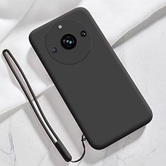 Realme Narzo 60 5G用360度 フルカバー極薄ソフトケース シリコンケース 耐衝撃 全面保護 バンパー YK1 Realme ブラック