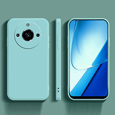 Realme Narzo 60 5G用360度 フルカバー極薄ソフトケース シリコンケース 耐衝撃 全面保護 バンパー YK5 Realme シアン