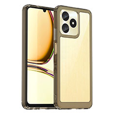 Realme Narzo N53用ハイブリットバンパーケース クリア透明 プラスチック カバー J01S Realme グレー