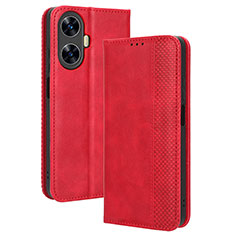 Realme Narzo N55用手帳型 レザーケース スタンド カバー BY4 Realme レッド