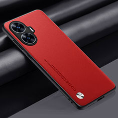 Realme Narzo N55用ケース 高級感 手触り良いレザー柄 S02 Realme レッド