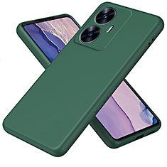 Realme Narzo N55用360度 フルカバー極薄ソフトケース シリコンケース 耐衝撃 全面保護 バンパー H01P Realme グリーン