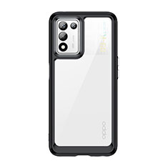 Realme Q3t 5G用ハイブリットバンパーケース クリア透明 プラスチック カバー J01S Realme ブラック