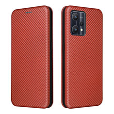 Realme Q5 5G用手帳型 レザーケース スタンド カバー L07Z Realme ブラウン