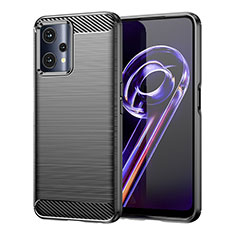 Realme Q5 5G用シリコンケース ソフトタッチラバー ライン カバー Realme ブラック