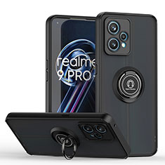 Realme Q5 5G用ハイブリットバンパーケース プラスチック アンド指輪 マグネット式 QW2 Realme ブラック