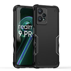 Realme Q5 5G用ハイブリットバンパーケース プラスチック 兼シリコーン カバー QW1 Realme ブラック