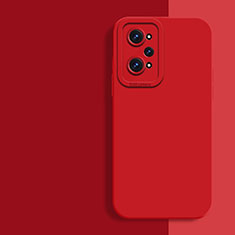 Realme Q5 Pro 5G用360度 フルカバー極薄ソフトケース シリコンケース 耐衝撃 全面保護 バンパー Realme レッド