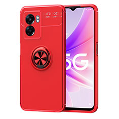 Realme Q5i 5G用極薄ソフトケース シリコンケース 耐衝撃 全面保護 アンド指輪 マグネット式 バンパー JM1 Realme レッド