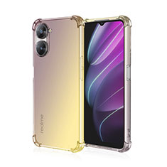 Realme Q5x 5G用極薄ソフトケース グラデーション 勾配色 クリア透明 Realme イエロー