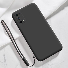 Realme V15 5G用360度 フルカバー極薄ソフトケース シリコンケース 耐衝撃 全面保護 バンパー Realme ブラック