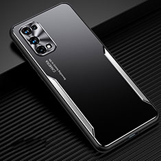 Realme V15 5G用ケース 高級感 手触り良い アルミメタル 製の金属製 カバー M01 Realme シルバー