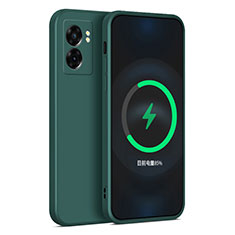 Realme V23i 5G用360度 フルカバー極薄ソフトケース シリコンケース 耐衝撃 全面保護 バンパー Realme モスグリー