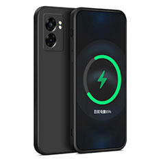 Realme V23i 5G用360度 フルカバー極薄ソフトケース シリコンケース 耐衝撃 全面保護 バンパー Realme ブラック