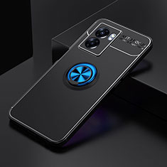 Realme V23i 5G用極薄ソフトケース シリコンケース 耐衝撃 全面保護 アンド指輪 マグネット式 バンパー JM2 Realme ネイビー・ブラック