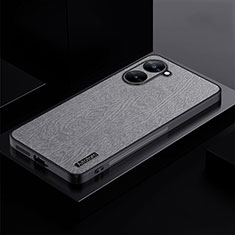 Realme V30 5G用極薄ソフトケース シリコンケース 耐衝撃 全面保護 PB1 Realme グレー