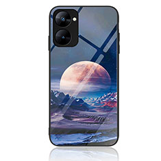 Realme V30t 5G用ハイブリットバンパーケース プラスチック パターン 鏡面 カバー JM2 Realme ミッドナイトネイビー