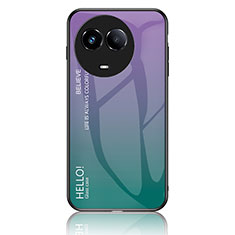 Realme V50 5G用ハイブリットバンパーケース プラスチック 鏡面 虹 グラデーション 勾配色 カバー LS1 Realme マルチカラー