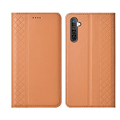 Realme X2用手帳型 レザーケース スタンド カバー L03 Realme オレンジ