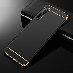 Realme X2用ケース 高級感 手触り良い メタル兼プラスチック バンパー M01 Realme ブラック