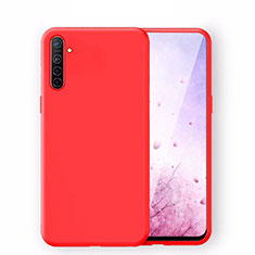 Realme X2用360度 フルカバー極薄ソフトケース シリコンケース 耐衝撃 全面保護 バンパー S04 Realme レッド