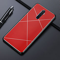 Realme X2 Pro用ケース 高級感 手触り良い アルミメタル 製の金属製 カバー M01 Realme レッド